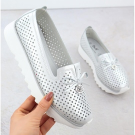 S. BARSKI Chaussures en cuir pour femmes Openwork Silver S.Barski LR51-631 argent 1 S. BARSKI Chaussures en cuir pour femmes Openwork Silver S.Barski LR51-631 argent 1