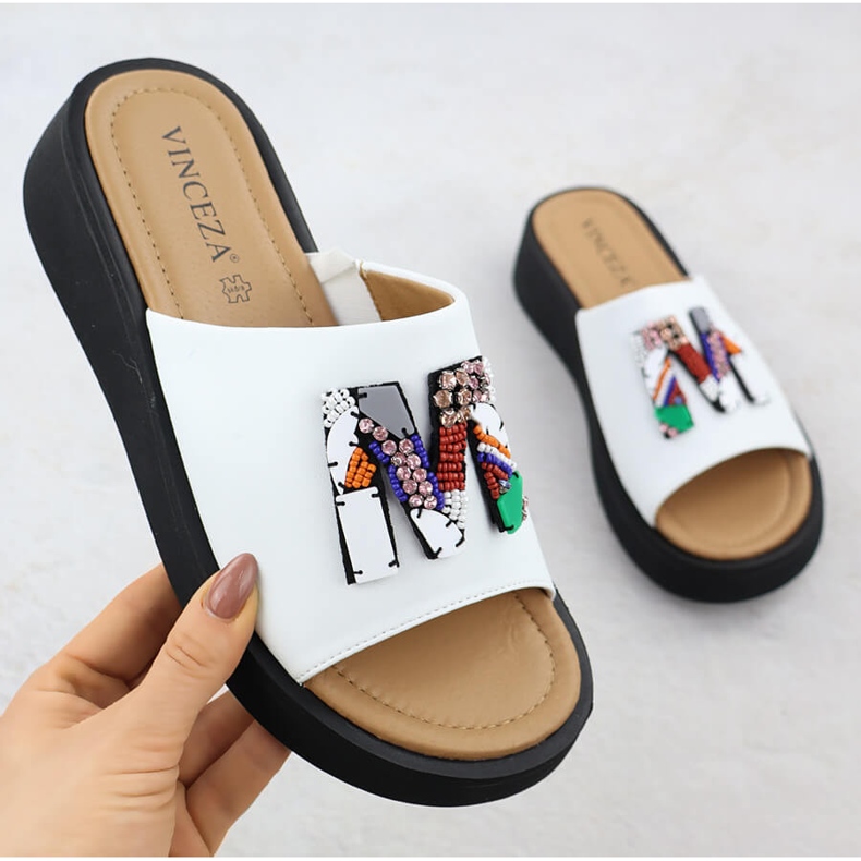 Pantres blanches des femmes Vinceza 66623 1