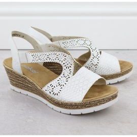 Sandales blanches Sandales Rieker Openwork Pattern 2