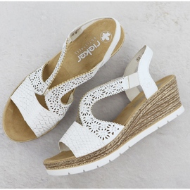 Sandales blanches Sandales Rieker Openwork Pattern 3