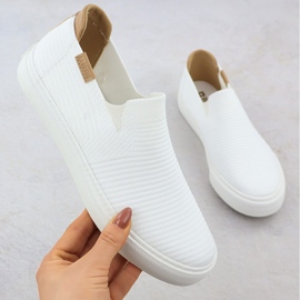 Les baskets textiles glissent sur Białe Big Star RR274717 blanche 1