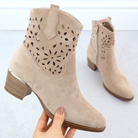 Bottes ouvertes pour femmes beige beige Vinceza 58452 1