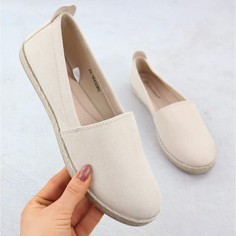 Espadrilles Femme insérée en daim beige Potocki py16332 1