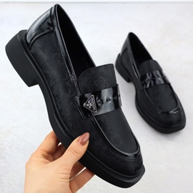 Chaussures féminines Lords Black Potocki SZ12650 le noir 1