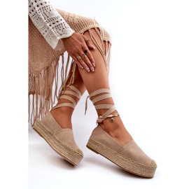 Bellucci Espadrilles Femme Nouées Sur Une Plateforme Avec Tresse Beige Tailesse 3 Bellucci Espadrilles Femme Nouées Sur Une Plateforme Avec Tresse Beige Tailesse 3