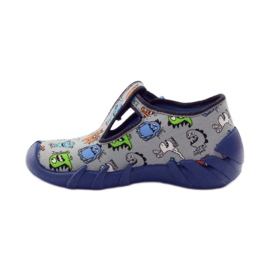 Chaussons garçons créatures Befado 110p308 gris bleu 2