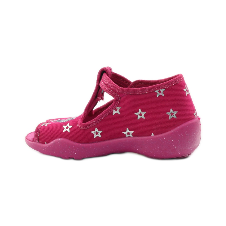 Befado chaussures pour enfants pantoufles 213p102 rose gris 2