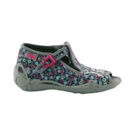 Chaussons deux chats Befado 213p099 gris rose 1