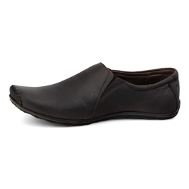 Olivier Chaussures pour hommes mocassins en cuir insérés 306Kz marron brun 1