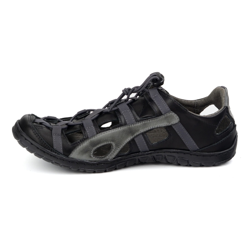 Olivier Chaussures de vélo en cuir masculin 262kz noirs 1