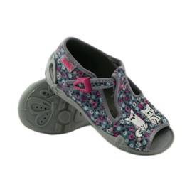 Chaussons deux chats Befado 213p099 gris rose 4 Chaussons deux chats Befado 213p099 gris rose 4