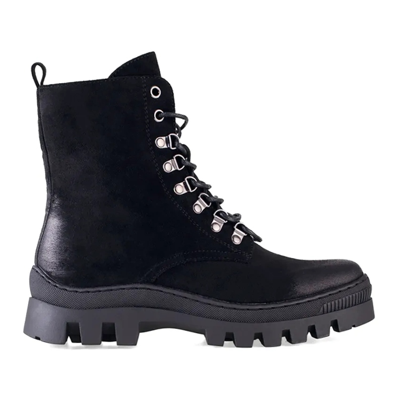 W. Potocki Vêtements de travail pour femmes en daim noir de Potocki 2