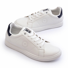 Baskets basses pour hommes en cuir écologique Big Star NN174282 blanc blanche 2 Baskets basses pour hommes en cuir écologique Big Star NN174282 blanc blanche 2