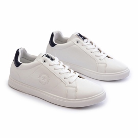 Baskets basses pour hommes en cuir écologique Big Star NN174282 blanc 4