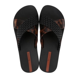 Ipanema Slide Slide 27214 BC402 Black Leopard Flip -flops le noir 1