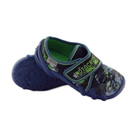 Befado chaussures pour enfants pantoufles baskets 273x226 bleu marine vert 3
