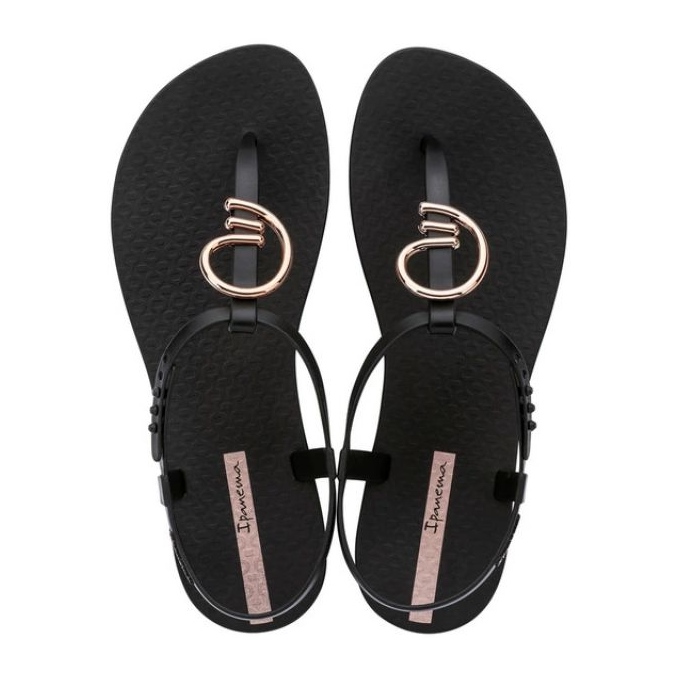 Classe Ipanema Styrish 83656 BD172 Sandles Black Gold Look le noir 1