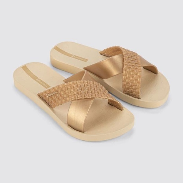 Ipanema Sleems Slide FEM 27214 BC274 Flops d'or doré 2