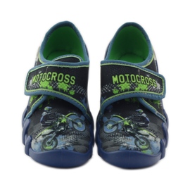 Chaussons garçon Befado 273y226 motocross bleu marine vert 4