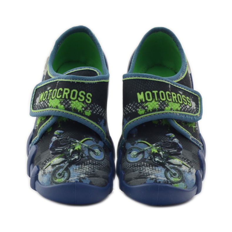 Chaussons garçon Befado 273y226 motocross bleu marin vert 4
