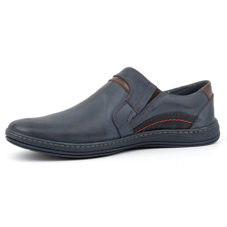 Olivier Mocassins homme cuir 520 bleu marine 1