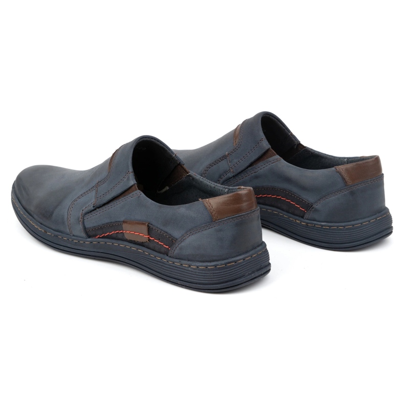 Olivier Mocassins homme cuir 520 bleu marine 4