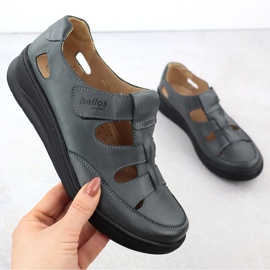 Chaussures en cuir pour femmes sur l'Helios 437 Velcro en graphite gris 1 Chaussures en cuir pour femmes sur l'Helios 437 Velcro en graphite gris 1