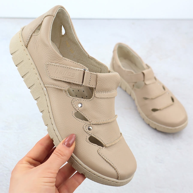 Chaussures en cuir pour femmes avec Helios Beige 780 1 Chaussures en cuir pour femmes avec Helios Beige 780 1