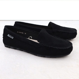 Mocassins Chaussures en daim pour femmes Black Potocki WL09301 le noir 2
