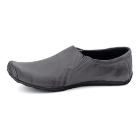 Olivier Chaussures pour hommes Locs en cuir insérés gris 306Kz 1