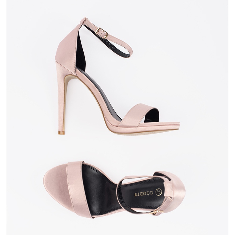 Shelovet Sandales à talons hauts pour femme rose 2