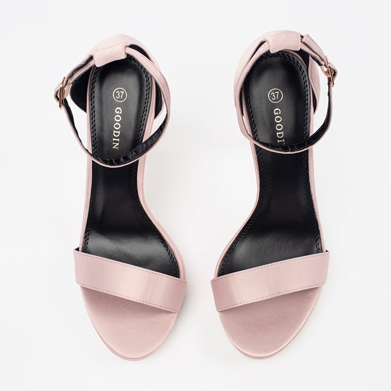 Shelovet Sandales à talons hauts pour femme rose 1