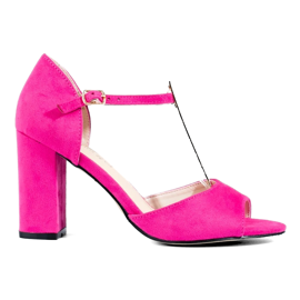 Sandales à talons hauts classiques Shelovet roses pour femmes 2