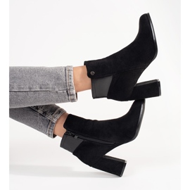 Goodin Bottines en daim noires le noir 3