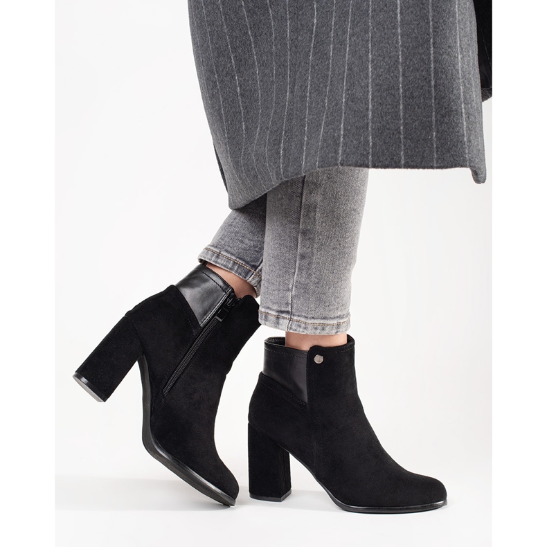 Goodin Bottines en daim noires 1