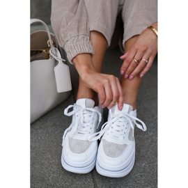 Baskets pour femmes avec un motif blanc blanche 4