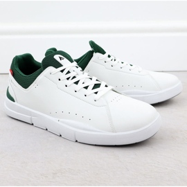 Chaussures de sport en cuir masculin blanc McArthur MC19 blanche 1
