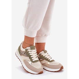 Chaussures de sport pour femmes avec imprimé léopard sur la plate-forme verte 1 Chaussures de sport pour femmes avec imprimé léopard sur la plate-forme verte 1