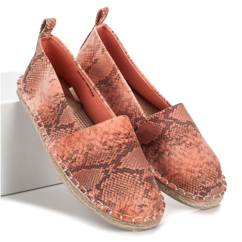 Mckeylor Espadrilles à motif animalier rose 2