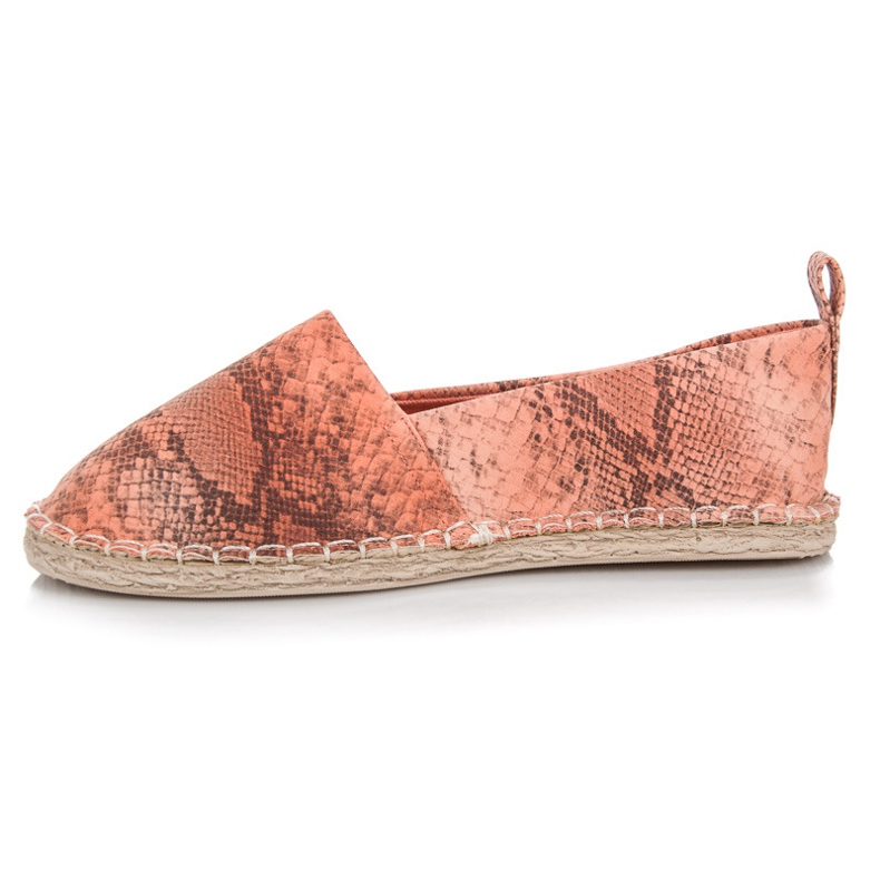 Mckeylor Espadrilles à motif animalier rose 1