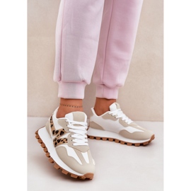 Sneakers Sports Shoes's Women's Beige Leopard Print 2