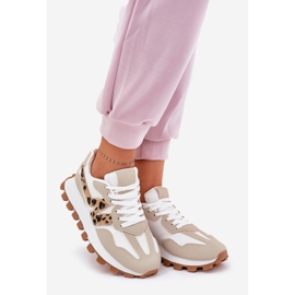 Sneakers Sports Shoes's Women's Beige Leopard Print 1