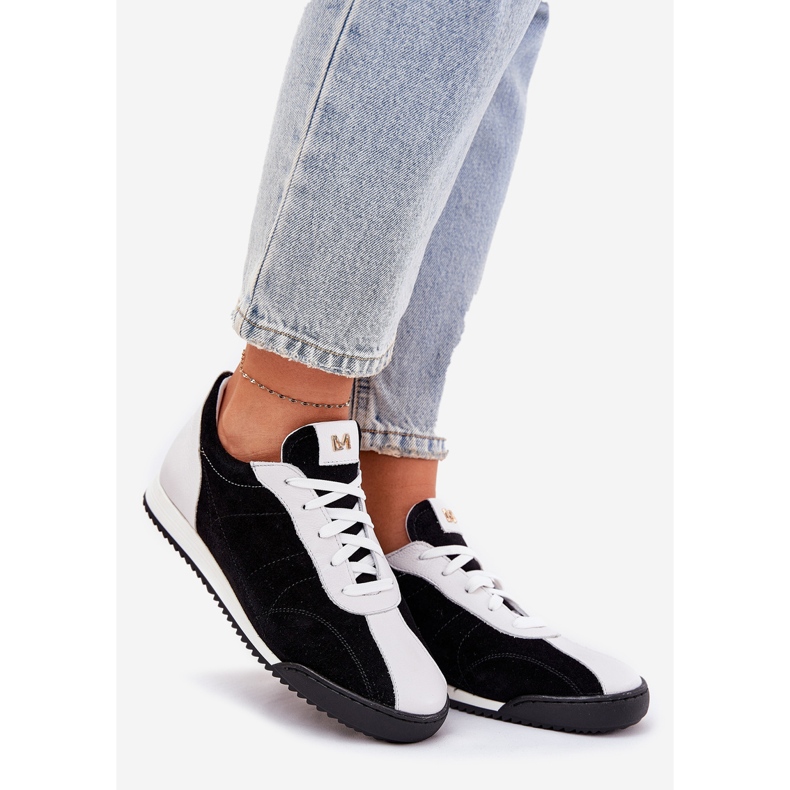 Laura Messi 2935 Chaussures de sport en cuir féminin le noir 1 Laura Messi 2935 Chaussures de sport en cuir féminin le noir 1