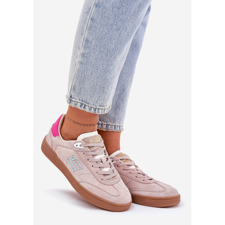 Chaussures de sport en daim pour femmes D.Franklin DFSH387005 Pink Diry rose 1 Chaussures de sport en daim pour femmes D.Franklin DFSH387005 Pink Diry rose 1
