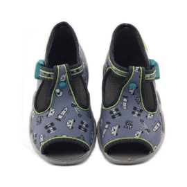 Chaussons Befado 217p092 chasseurs vert gris le noir blanche 4