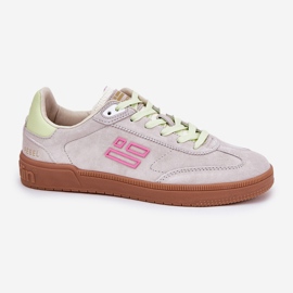 Chaussures de sport en daim pour femmes D.Franklin DFSH387005 blanc troupeau blanche 4