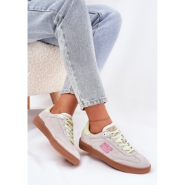Chaussures de sport en daim pour femmes D.Franklin DFSH387005 blanc troupeau blanche 8