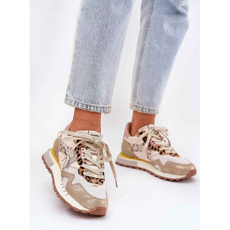 Sneakers Chaussures de sport pour femmes D.Franklin DFSH378006 Gold doré 2