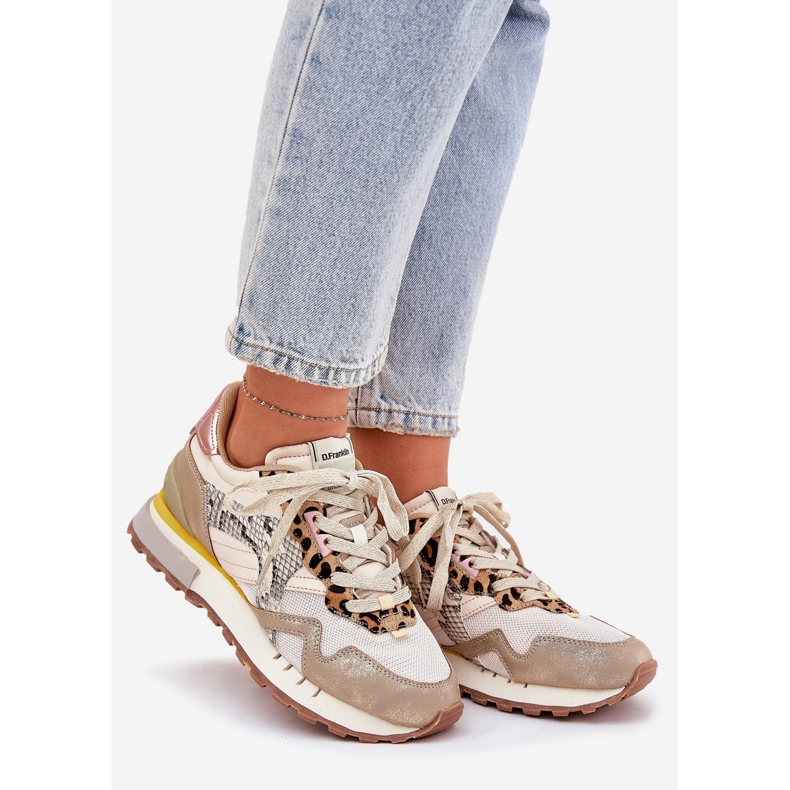 Sneakers Chaussures de sport pour femmes D.Franklin DFSH378006 Gold doré 1