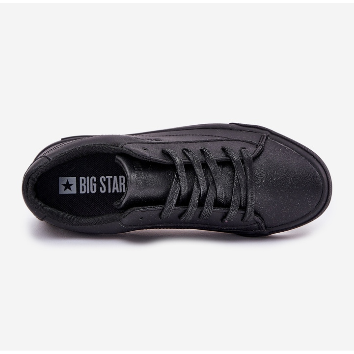 Sneakers en cuir bas classique masculin Big Star NN174252 Black le noir 1